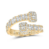 1CTW-DIA NK SQUARE SHAPE CLUFF RING